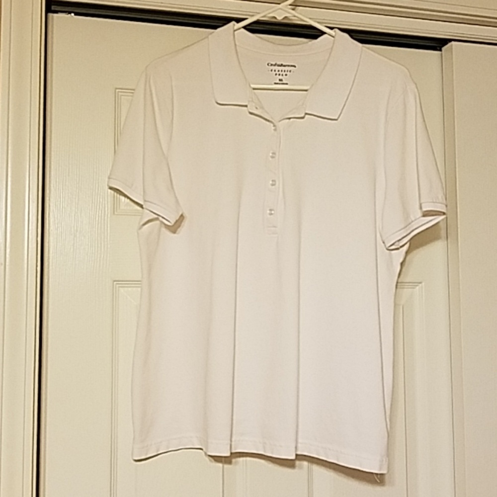 White knit polo